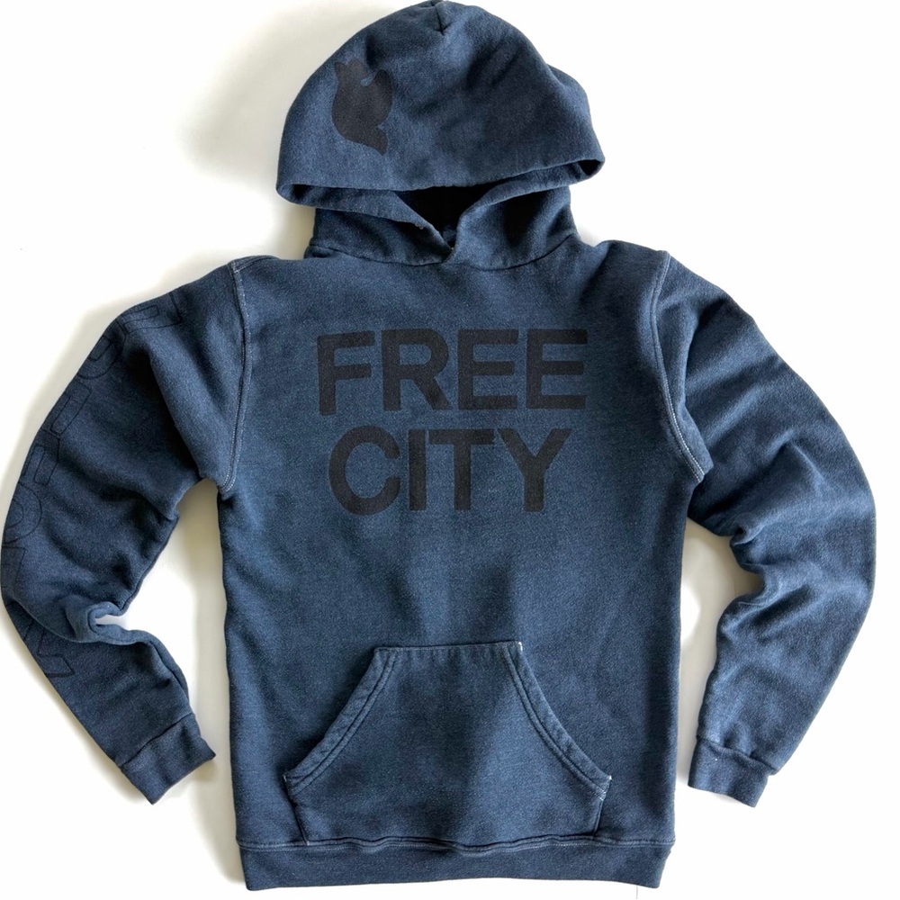 Freecity Hoodie in Denim Blue size 1 = XS